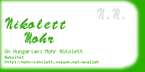 nikolett mohr business card
